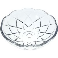 arandela de cristal d10cm taladro central 10mm5 laterales transparente
