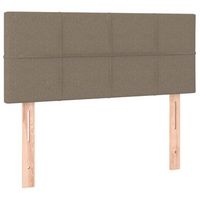 cabecero cama mueble de dormitorio con led de tela 80 x 5 x 7888 cm gris topo m020000952