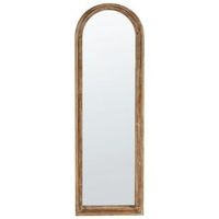 espejo de pared marco de madera estilo tradicional 55 x 170 cm marron claro coigny
