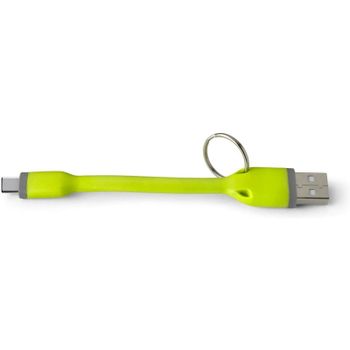 Celly USBTYPECKEYGN Cable USB-C a USB-A 12cm con Llavero Amarillo