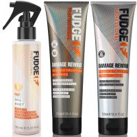 fudge professional damage rewind shampoo conditioner and one shot bundle