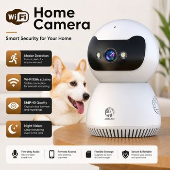 Cámara interior WiFi de 5MP, cámara IP con IA, detección automática y seguimiento, visión nocturna 5X, monitor para bebés y mascotas, cámara de vigilancia para el hogar.
