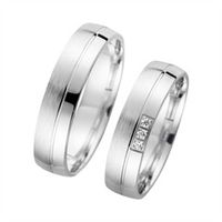 alianzas oro blanco con diamantes ancho 5 mm