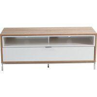 alphason adch1135 tv stand - white  light oak white