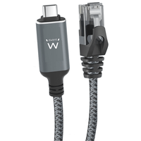 ewent cable usb-c 31 to rj45 cat6 ftp adapter cable 1gbps fabric 1m