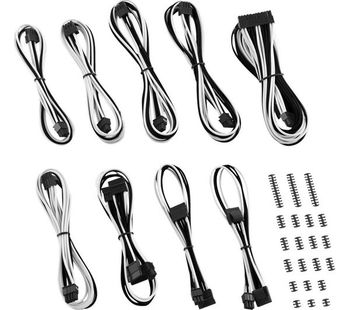 CABLEMOD Classic ModMesh RT-Series ASUS ROG/Seasonic Cable Kit - Black & White, Black