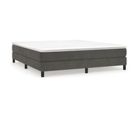 estructura de cama box spring terciopelo gris oscuro 180x200 cm