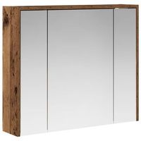 armario con espejo de bano madera vieja 735 x 16 x 625 cm vidaxl