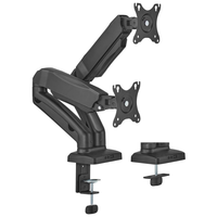 aisens soporte monitor tv doble escritorio mesa para dos pantallas 17 a 32 pulgadas 17 a 32 vesa 7575 mm  gestion del cableado  brazo de montaje articulado 3 pivotes  2 brazos  ajuste 3d altura