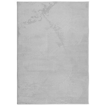 Alfombra De Pelo Corto Look Escandinavo Iza Gris 120x170 Cm Vidaxl