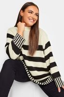 yours jersey de punto de rayas blancas y negras mujer curvy y tallas grandes yours