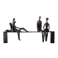 casablanca by gilde figura decorativa escultura ocio color bronce negro h 23 cm