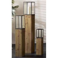 pie madera marron rustica 120 cms s3 21dx120 cms