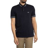 armani exchange polo polo de cuello a rayas de corte entallado para hombre