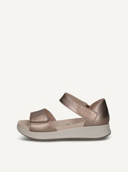 CAPRICE Sandal, brown, made of Leather without heel, Size 41