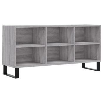 Mueble De Tv Madera De Ingeniería Gris Sonoma 103,5x30x50 Cm Vidaxl