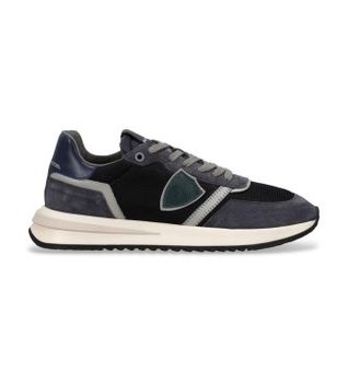 Philippe Model para hombre. TYLU Zapatillas de Piel Tropez 2.1 Low mairno (45), Azul, Plano, Cordones, Deportivo