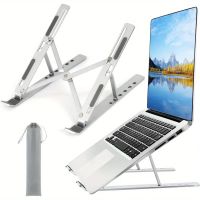 soporte de aluminio ajustable para computadora portatil altura de 6 niveles diseno plegable y portatil para computadoras portatiles de 8-16 pulgadas ventilacion y calor mejorados
