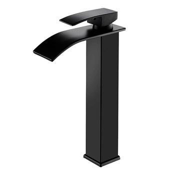 Grifo Monomando Negro Lavabo Alto Fnk