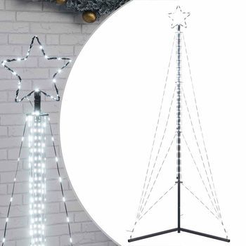Árbol De Navidad Led 483 Leds Blanco Frío 240 Cm Vidaxl