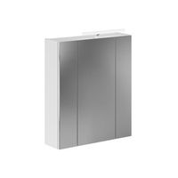 mueble de almacenamiento con espejos  led r blanco lacado r kleankin