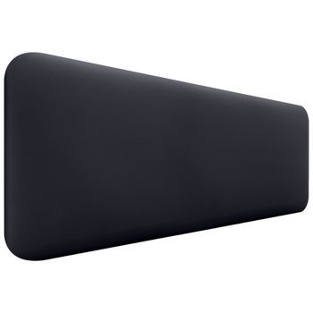 Dhome Cabecero Tapizado Liso Redondeado Polipiel Para Pared Acústicos Cabeceros Absorbentes Cabezal Cama Dormitorio (negro, 135cm)