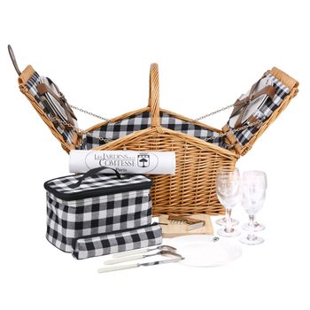 Cesta de picnic de mimbre montaigne - 4 personas
