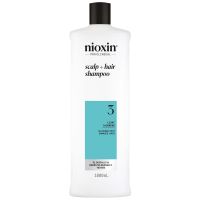 nioxin scalp and hair thickening system 3 shampoo for coloured dry and damaged hair with light thinning 1l