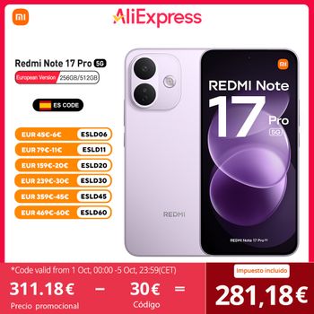 Xiaomi Redmi Note 17 Pro 5G Versión Europea 256GB/512GB NFC Snapdragon 6s Gen 4 AMOLED 1.5K 6,83