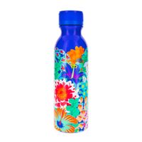 botella termo 60 cl  azul acero inoxidable  24 x 7 x 7 cm