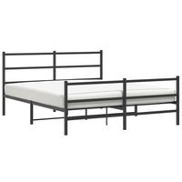 cama matrimonial  cama para adulto  estructura cama sin colchon con estribo metal negro 160x200 cm