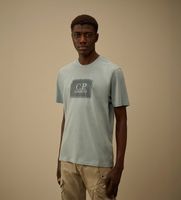cp company para hombre 20cmts723a005100w camiseta short sleeve azul m casual algodon manga corta