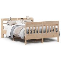 estructura de cama sin colchon madera maciza de pino 160x200 cm