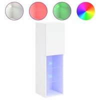 mueble para tv con luces led blanco 305x30x102 cm vidaxl