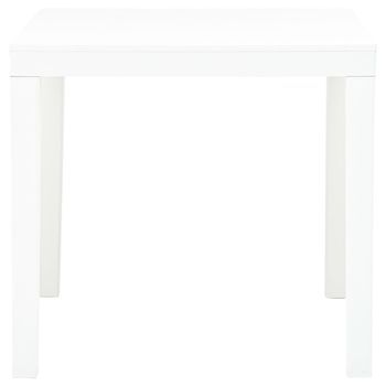 Mesa De Jardín | Mesa De Exterior De Plástico Blanco 78x78x72 Cm