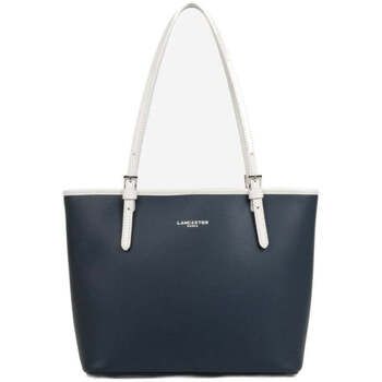 LANCASTER Bolsa Bolso Tote hombro Con cremallera M Smooth Azul Oscuro - Crudo para mujer