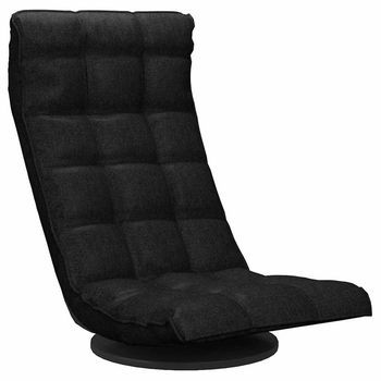 Silla De Suelo Giratoria De Tela Negra Vidaxl