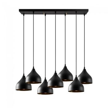 Lámpara colgante asney 18 negro (7 luces)
