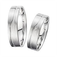 alianzas oro blanco con diamante ancho 55 mm