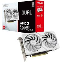 tarjeta grafica asus dual radeon rx 9060 xt 16gb gddr6 white edition
