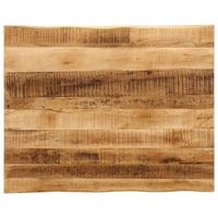 tablero de mesa borde natural madera mango rugosa 110x80x38 cm vidaxl