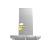 campana extractora decorativa evvo ce30 60 cm inox 350 mh 3 velocidades energia b