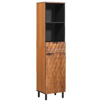 Mueble De Cuarto De Baño Con Estante Marrón 38 X 33 X 160 Cm Vidaxl