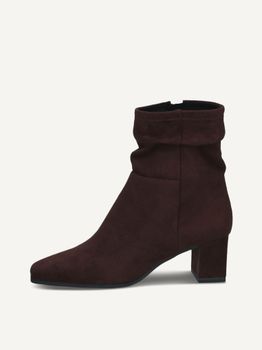 CAPRICE Bootie, brown, made of Textiles with Block heel, Size 40