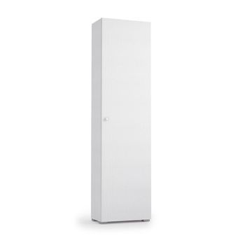 Columna Polivalente Para Baño Con Una Puerta Efecto Madera Blanca