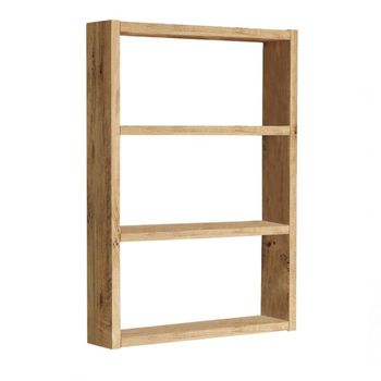 Estantería de pared con 3 estantes, h60 cm - efecto
