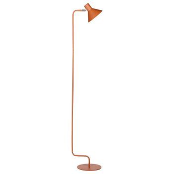 Lámpara De Pie De Metal Naranja 154 Cm Pantalla Cónica Interruptor Rimava