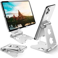 soporte de movil para mesa aleacion de aluminio soporte para tablet fuerte y robusto compacto y sencillo plegable y conveniente soportes valido para movil iphone tablet ipad ebook etc hasta