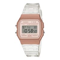 casio - reloj digital unisex f-91ws-7a3 vintage translucido de resina con bateria de 7 anos cronometro y alarma diaria