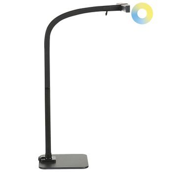 Lámpara De Mesa Led Negro 48 Cm Material Sintético Sensor Luz 3 Colores Kouris